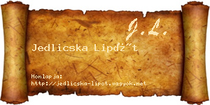 Jedlicska Lipót névjegykártya